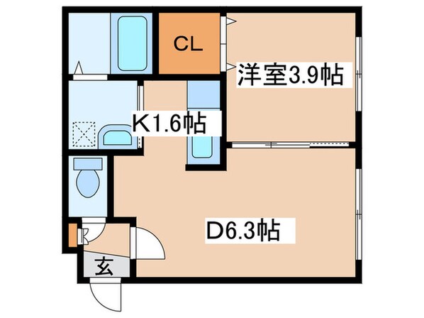 ブランノワ－ル麻生エクサゴ－ヌの物件間取画像